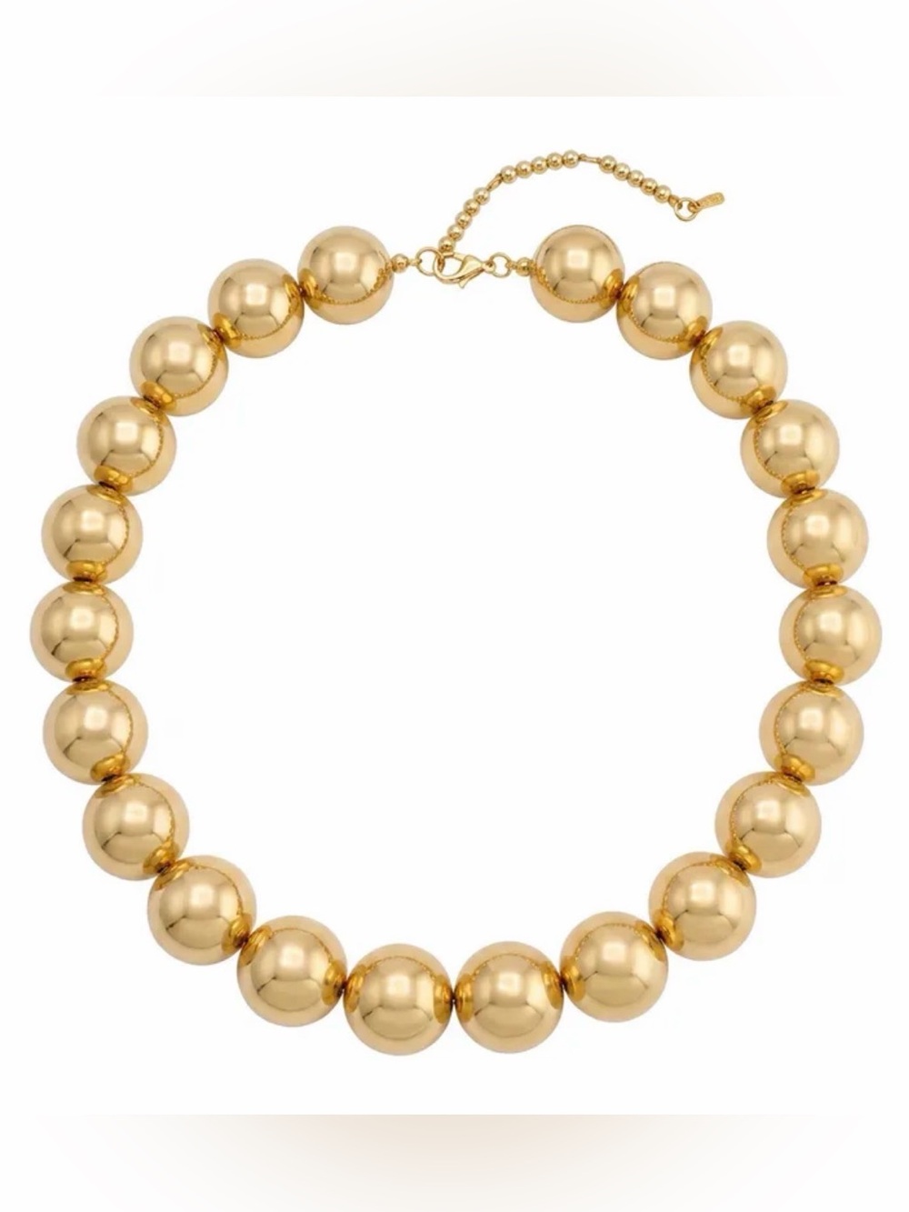 Gold Bead Statement Chunky Necklace - Women Jewelry